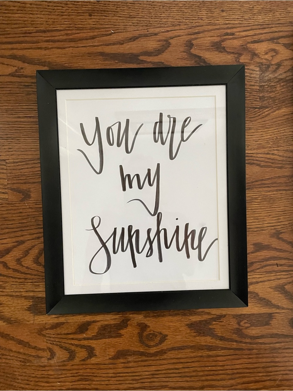 You Are My Sunshine Framed Wall Art - Black & White